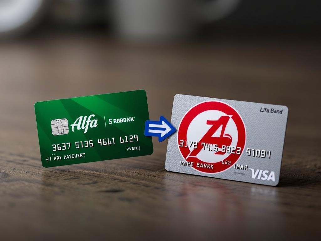 Transfer from Alfa Bank credit card to Sberbank cardфото