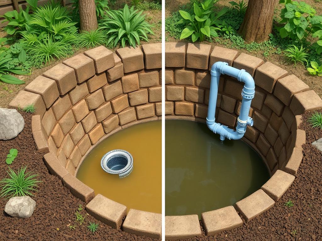  Unterschiede zwischen Klärgruben und Abwassersystemen.. Umwelt- und Gesundheitsaspekte