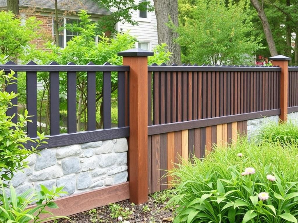 Les Clôtures Mixte : Combiner Matériaux pour un Effet Unique. Les styles de clôtures mixtes : du classique au contemporain  Les Clôtures Mixte : Combiner Matériaux pour un Effet Unique. Les styles de clôtures mixtes : du classique au contemporain