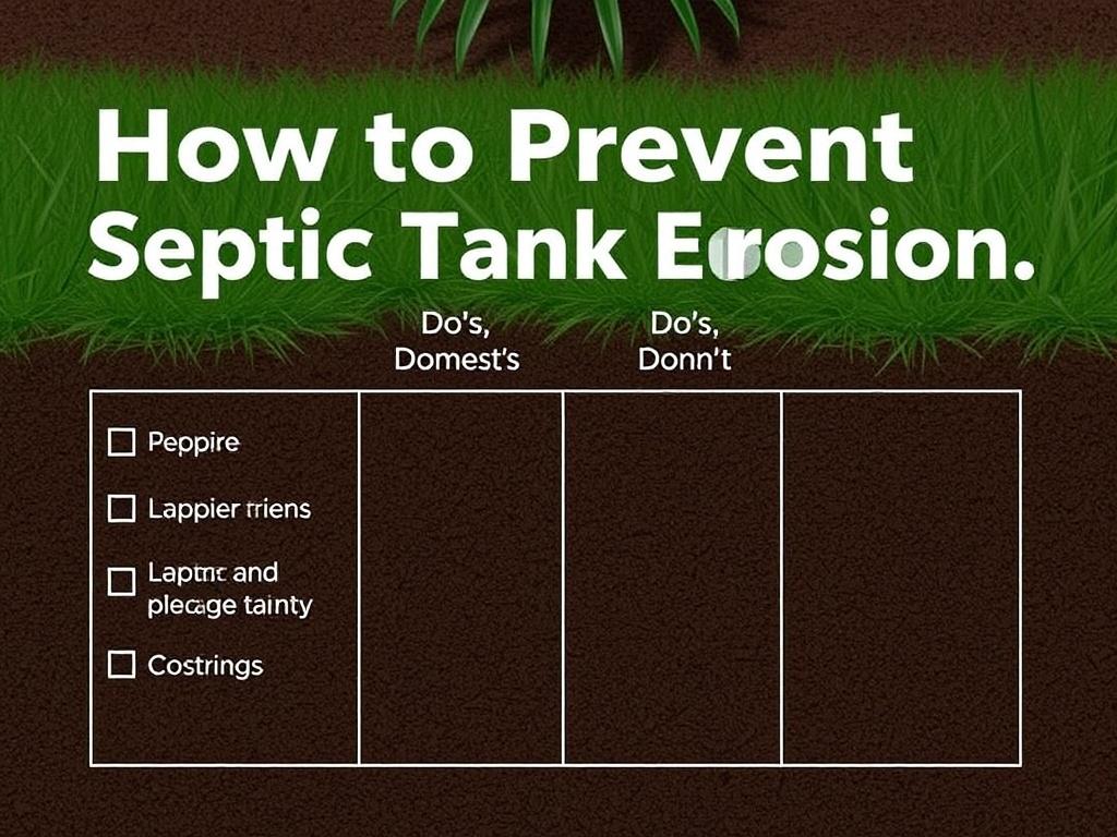  How to Prevent Septic Tank Erosion. Summary Table: Do’s and Don’ts to Prevent Septic Tank Erosion