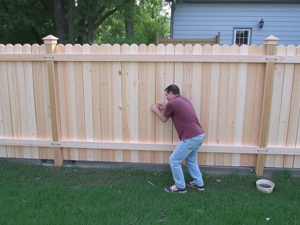 DIY : Comment Construire Soi-Même Sa Clôture en 5 Étapes. Étape 3 : Fixer les Panneaux ou Planches  DIY : Comment Construire Soi-Même Sa Clôture en 5 Étapes. Étape 3 : Fixer les Panneaux ou Planches