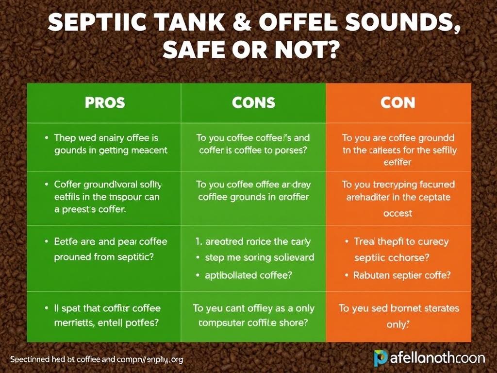  Septic Tank and Coffee Grounds: Safe or Not?. Summary Table: Pros and Cons of Putting Coffee Grounds in Septic Tank