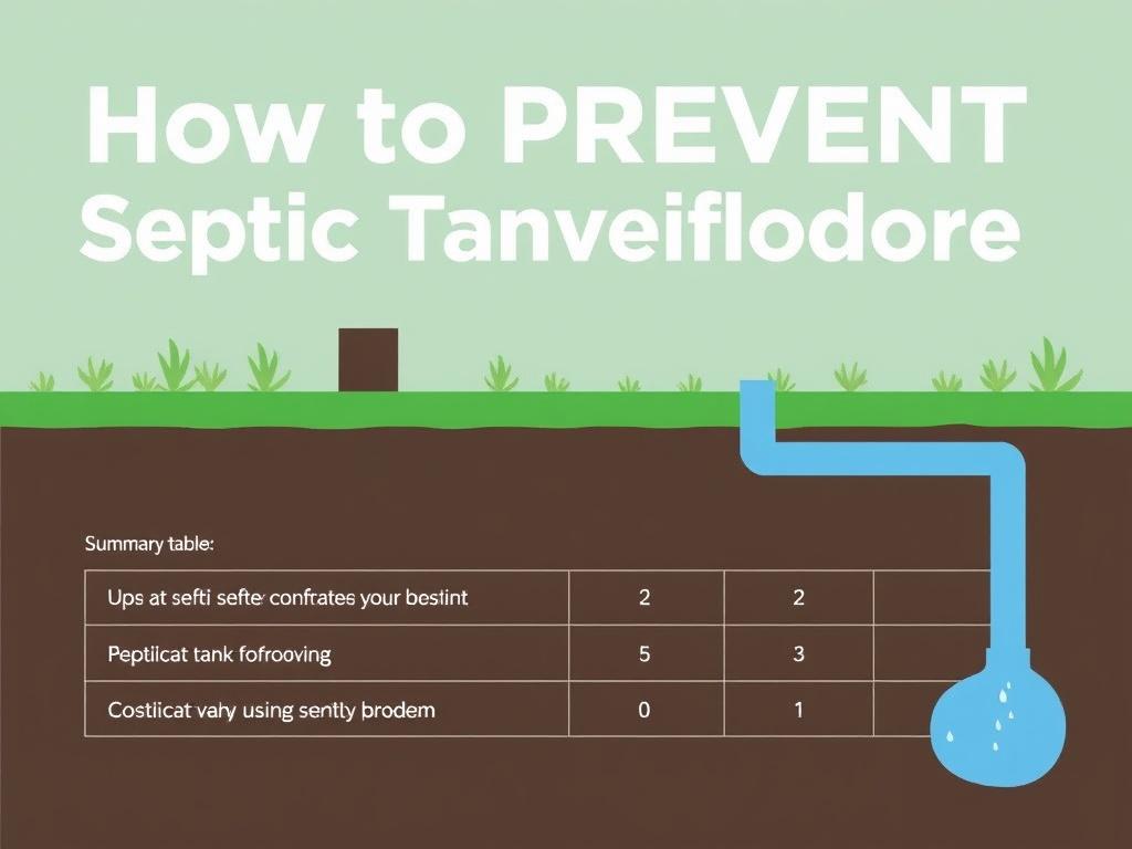 How to Prevent Septic Tank Overflows. Summary Table: Quick Tips to Prevent Septic Tank Overflow
