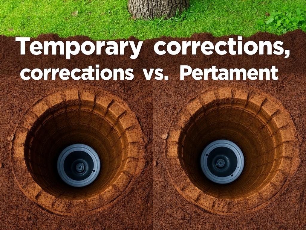  Temporäre Korrekturen vs. permanente septische Reparaturen. Schlussfolgerung