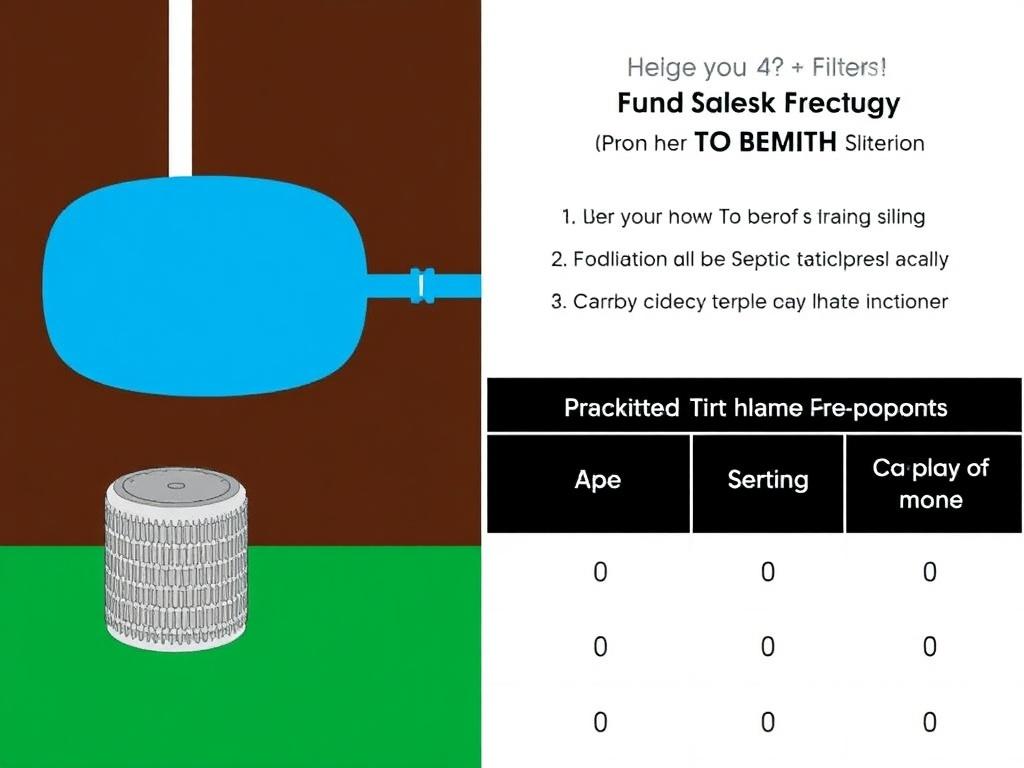  How to Install a Septic Tank Filter. Summary Table: Septic Tank Filter Installation Checklist