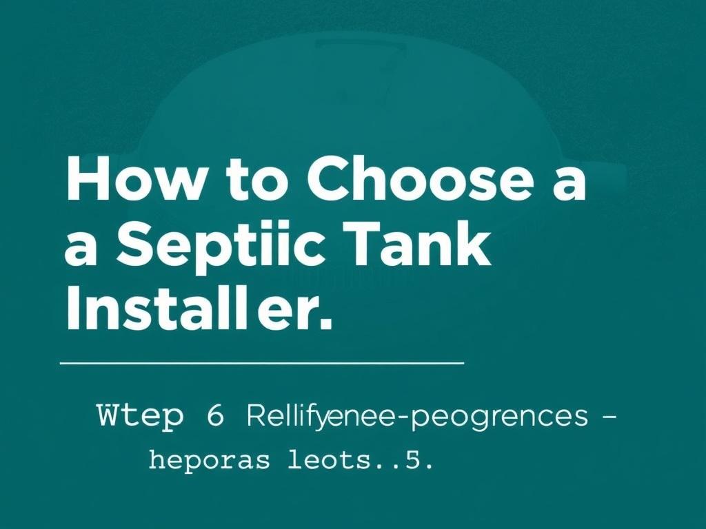  How to Choose a Septic Tank Installer. Step 6: Verify References and Past Work
