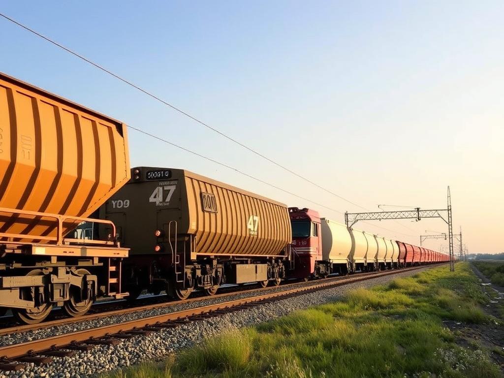 Rail freight transportationфото