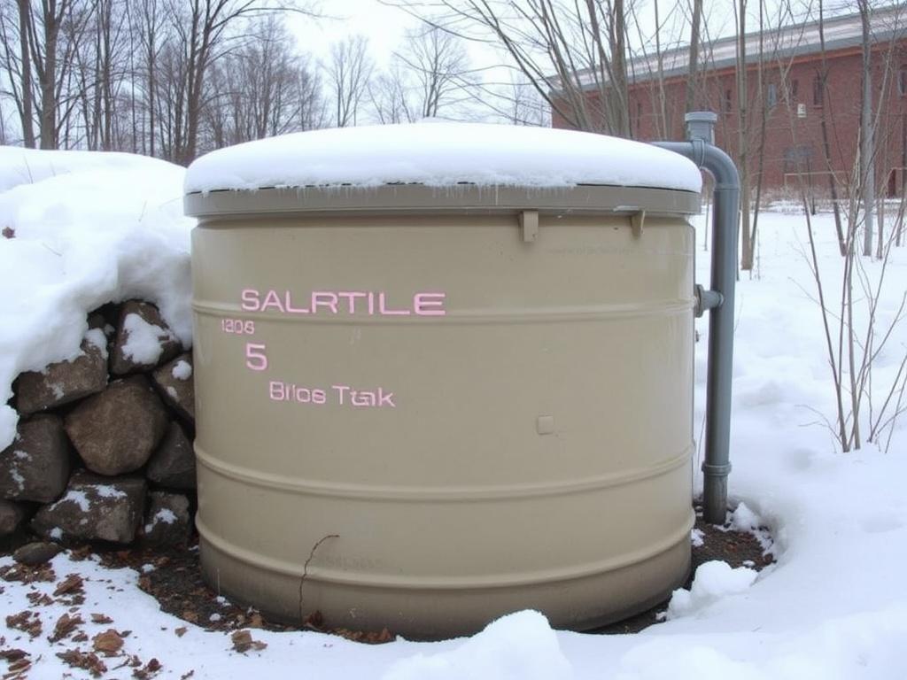 Fosse septique gelée en hiver. Conclusión
