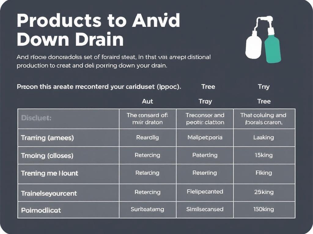 Products to Avoid Pouring Down Your Drain. Tabla de referencia rápida: productos y métodos de eliminación recomendados
