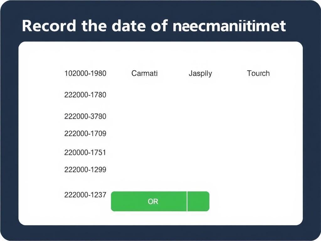 Registrar las fechas de cada mantenimiento. Conclusión
