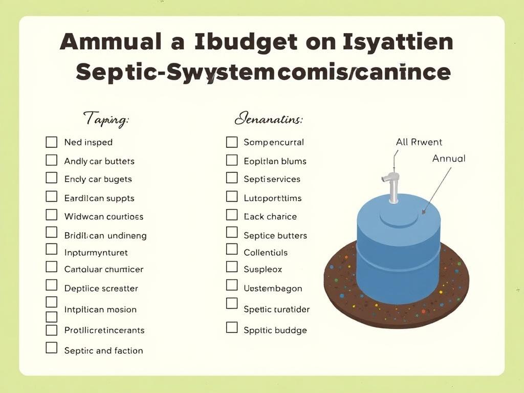 Presupuesto anual para mantenimiento séptico. Checklist mensual, trimestral y anual: organiza tus tareas