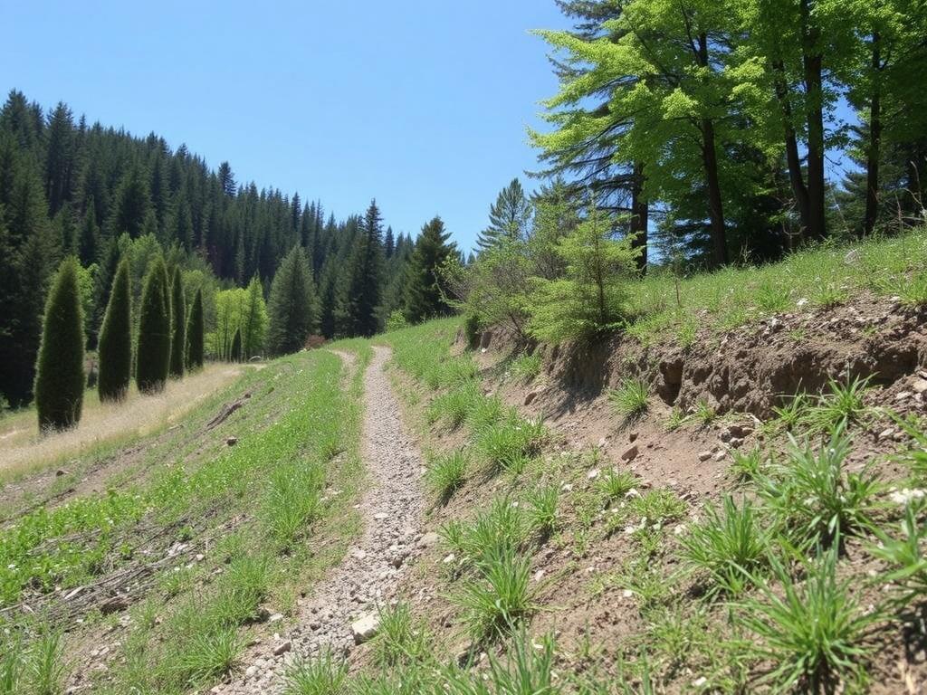 Consideraciones para terrenos con pendiente. Control de erosión y estabilización: técnicas y materiales