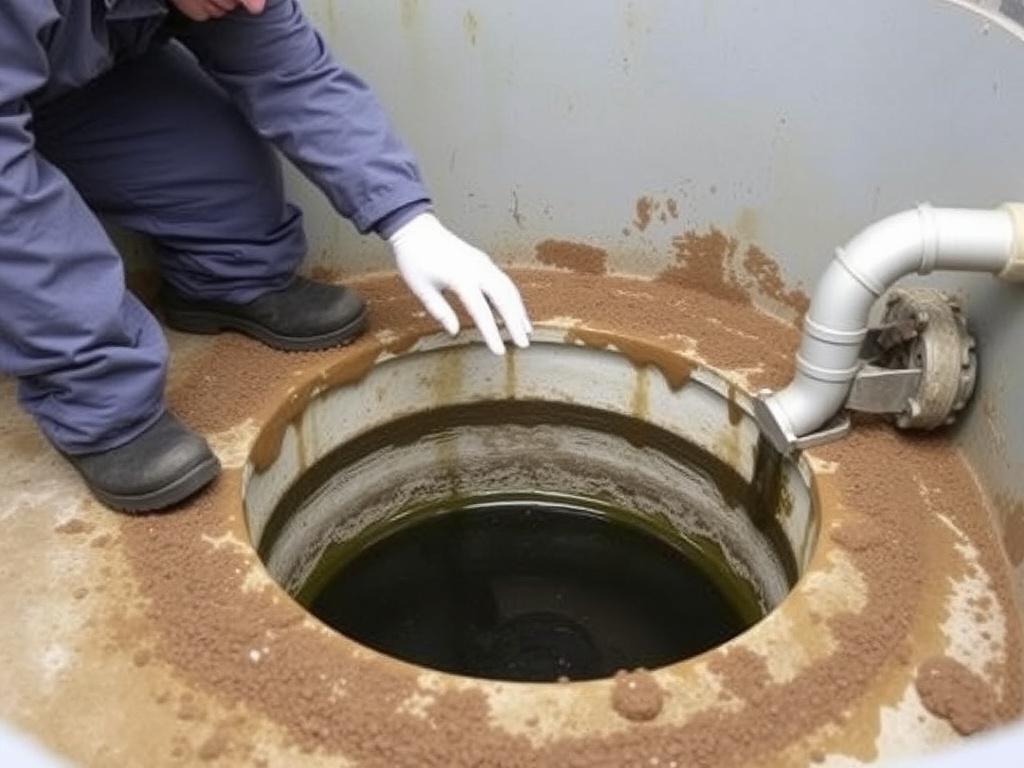 Wartung und Reinigung des Schlammsammelraums. Inspección detallada: qué mirar y cómo documentarlo