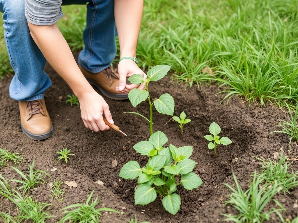 Planter au-dessus d'un champ d'épandage. Preparación del terreno y técnicas de plantación seguras