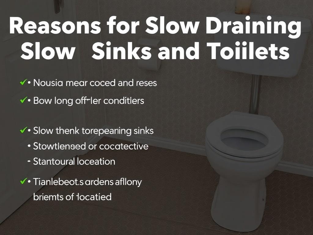 Reasons for Slow Draining Sinks and Toilets. Señales que ayudan a identificar la ubicación del problema