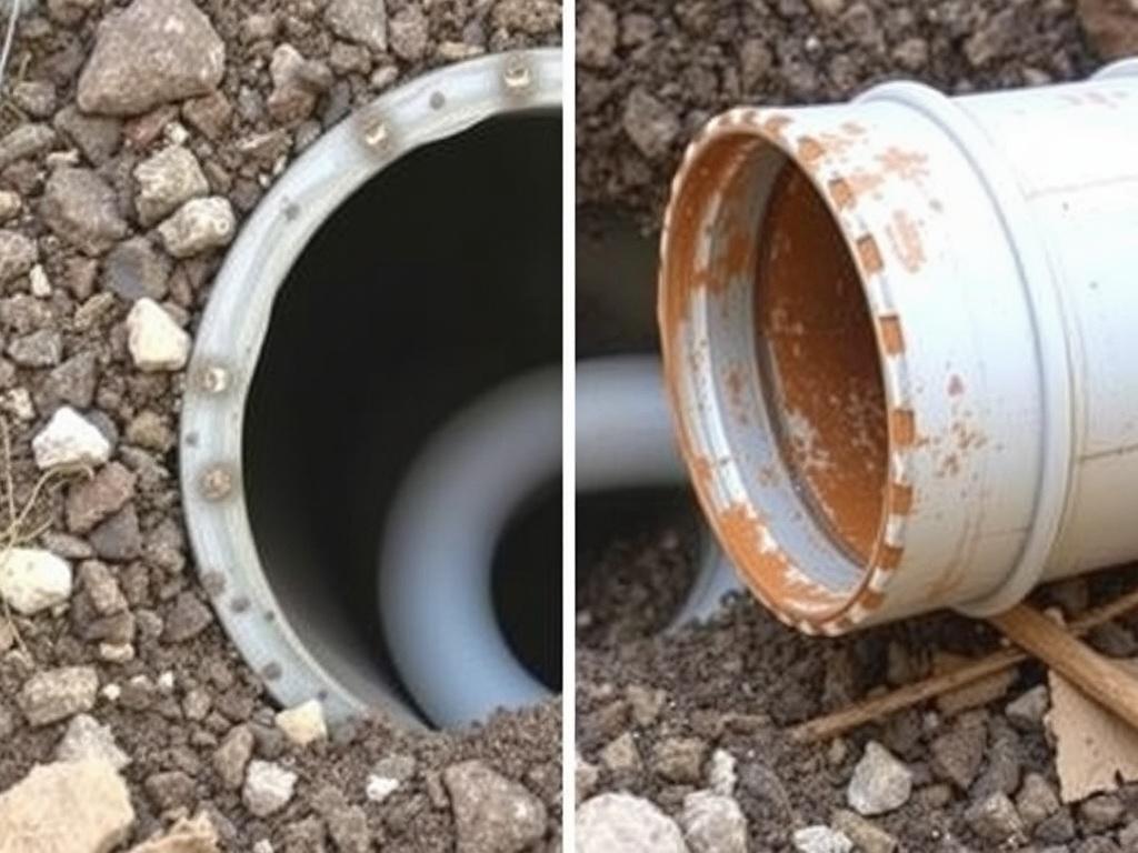 Repairing a Clogged or Crushed Inlet Pipe. Reparar una tubería aplastada: soluciones temporales y permanentes