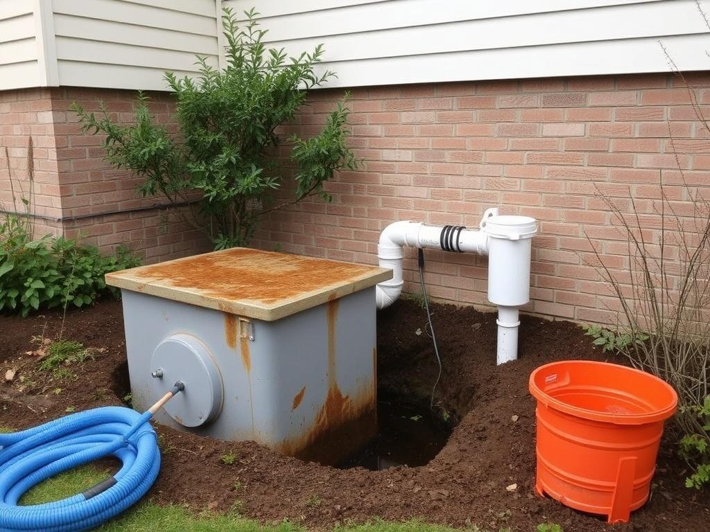 clean a septic tank in a private house clean a septic tank in a private houseфото